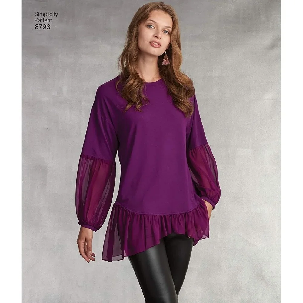 Simplicity Sewing Pattern 10027‎ 8793 Misses' Tunic with Knit Leggings Size 4-26